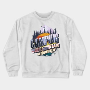 Camping White Mountain National Forest Vintage USA Best gift for campers Adventure gear Crewneck Sweatshirt